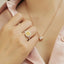 GENUINE YELLOW DIAMOND & DIAMOND RING(#: P1042 )