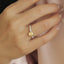 GENUINE YELLOW DIAMOND & DIAMOND RING(#: P1044  )