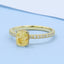 GENUINE YELLOW DIAMOND & DIAMOND RING(#: P1046  )