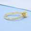 GENUINE YELLOW DIAMOND & DIAMOND RING(#: P1046  )