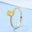GENUINE YELLOW DIAMOND & DIAMOND RING(#: P1046  )