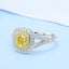 GENUINE YELLOW DIAMOND & DIAMOND RING(#:P1051 )