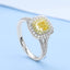 GENUINE YELLOW DIAMOND & DIAMOND RING(#:P1051 )