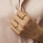 GENUINE YELLOW DIAMOND & DIAMOND RING(#:P1073 )