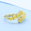 GENUINE YELLOW DIAMOND & DIAMOND RING(#:P1057 )