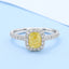 GENUINE YELLOW DIAMOND & DIAMOND RING(#:P1076)