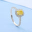 GENUINE YELLOW DIAMOND & DIAMOND RING(#:P1076)