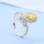 GENUINE YELLOW DIAMOND & DIAMOND RING(#:P1081  )
