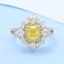 GENUINE YELLOW DIAMOND & DIAMOND RING(#:P1082  )