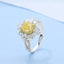 GENUINE YELLOW DIAMOND & DIAMOND RING(#:P1082  )