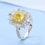 GENUINE YELLOW DIAMOND & DIAMOND RING(#:P1086  )