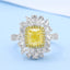 GENUINE YELLOW DIAMOND & DIAMOND RING(#:P1086  )