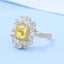 GENUINE YELLOW DIAMOND & DIAMOND RING(#:P1086  )