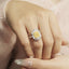 GENUINE YELLOW DIAMOND & DIAMOND RING(#:P1086  )
