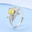 GENUINE YELLOW DIAMOND & DIAMOND RING(#:P1087   )