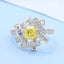 GENUINE YELLOW DIAMOND & DIAMOND RING(#:P1087   )