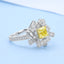 GENUINE YELLOW DIAMOND & DIAMOND RING(#:P1087   )