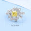 GENUINE YELLOW DIAMOND & DIAMOND RING(#:P1087   )