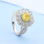 GENUINE YELLOW DIAMOND & DIAMOND RING(#:P1088 )