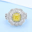 GENUINE YELLOW DIAMOND & DIAMOND RING(#:P1088 )
