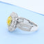 GENUINE YELLOW DIAMOND & DIAMOND RING(#:P1088 )