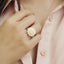 GENUINE YELLOW DIAMOND & DIAMOND RING(#:P1088 )