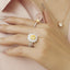 GENUINE YELLOW DIAMOND & DIAMOND RING(#:P1088 )