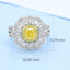 GENUINE YELLOW DIAMOND & DIAMOND RING(#:P1088 )
