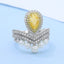 GENUINE YELLOW DIAMOND & DIAMOND RING(#:P1089 )