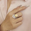GENUINE YELLOW DIAMOND & DIAMOND RING(#:P1089 )