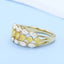 GENUINE YELLOW DIAMOND & DIAMOND RING(#:P1092)