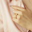 GENUINE YELLOW DIAMOND & DIAMOND RING(#:P1092)
