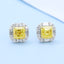 GENUINE YELLOW DIAMOND & DIAMOND EARRINGS (#:P1095)