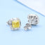 GENUINE YELLOW DIAMOND & DIAMOND EARRINGS (#:P1095)