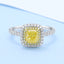 GENUINE YELLOW DIAMOND & DIAMOND RING(#:P1096)