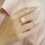 GENUINE YELLOW DIAMOND & DIAMOND RING(#:P1096)