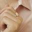 GENUINE YELLOW DIAMOND & DIAMOND RING(#:P1096)