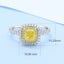 GENUINE YELLOW DIAMOND & DIAMOND RING(#:P1096)