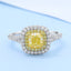 GENUINE YELLOW DIAMOND & DIAMOND RING(#:P1099)