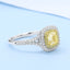 GENUINE YELLOW DIAMOND & DIAMOND RING(#:P1099)