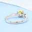 GENUINE YELLOW DIAMOND & DIAMOND RING(#:P1100 )