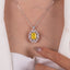 SOLID GOLD LAB-GROWN VVS FANCY VIVID YELLOW DIAMOND & DIAMOND PENDANT (#:SY016Y-P)