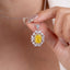 SOLID GOLD LAB-GROWN VVS FANCY VIVID YELLOW DIAMOND & DIAMOND PENDANT (#:SY016Y-P)