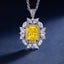 SOLID GOLD LAB-GROWN VVS FANCY VIVID YELLOW DIAMD & DIAMOND PENDANT (#:SY016Y-P)