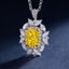 SOLID GOLD LAB-GROWN VVS FANCY VIVID YELLOW DIAMOND & DIAMOND PENDANT (#:SY016Y-P)