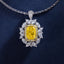 SOLID GOLD LAB-GROWN VVS FANCY VIVID YELLOW DIAMOND & DIAMOND PENDANT (#:SY016Y-P)