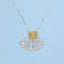 GENUINE YELLOW DIAMOND & DIAMOND NECKLACE (#:XL055-Y )