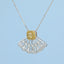 GENUINE YELLOW DIAMOND & DIAMOND NECKLACE (#:XL055-Y )