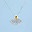 GENUINE YELLOW DIAMOND & DIAMOND NECKLACE (#:XL055-Y )