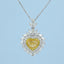 GENUINE YELLOW DIAMOND & DIAMOND NECKLACE (#:XL157-Y )